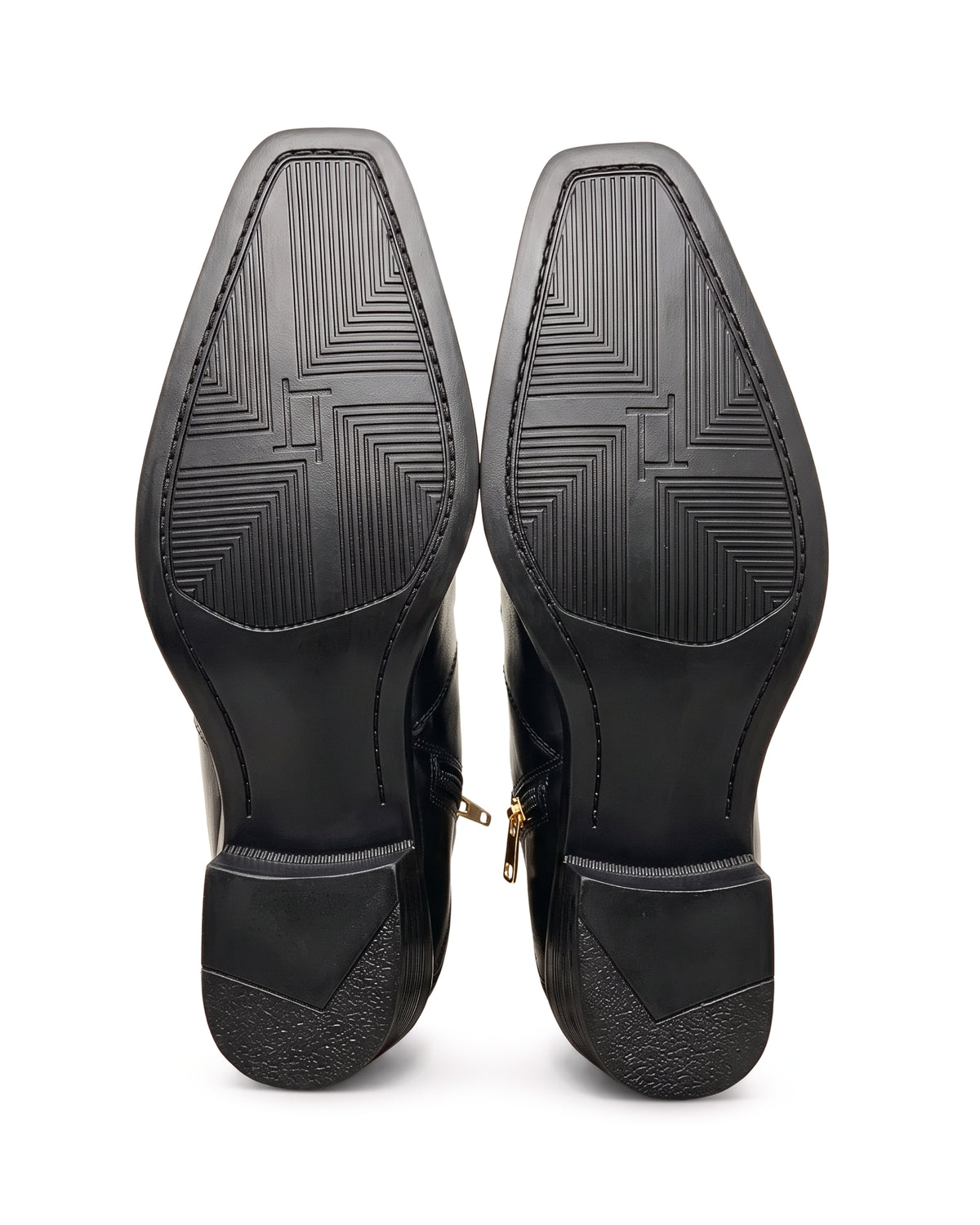 Massimo Cap-Toe Leather Chelsea Boots in Obsidian Black by Martin Germont, additional view