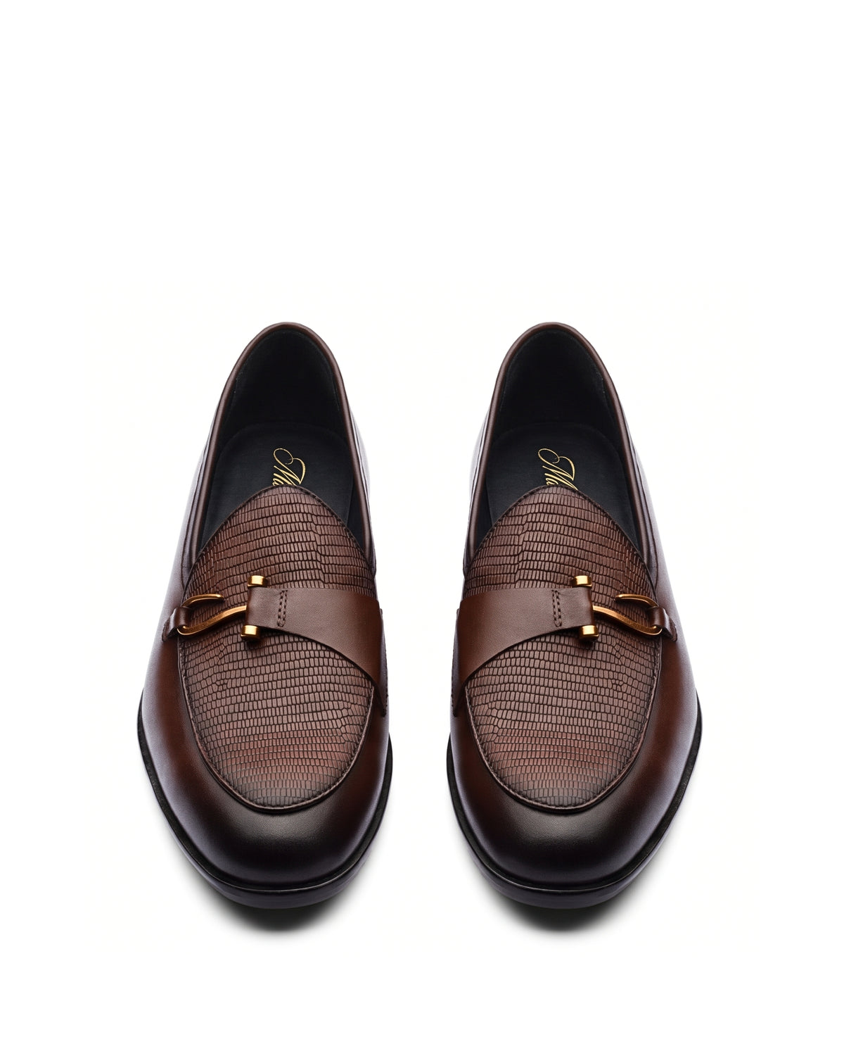 Bellagio Textured Horsebit Loafers | Espresso Brown, leather detail