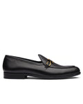 Bellagio Textured Horsebit Loafers | Obsidian Black