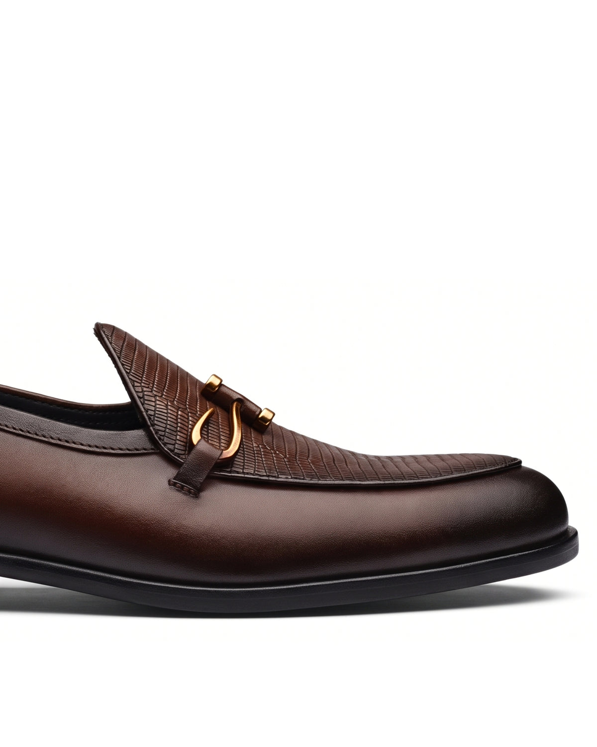 Bellagio Textured Horsebit Loafers | Espresso Brown