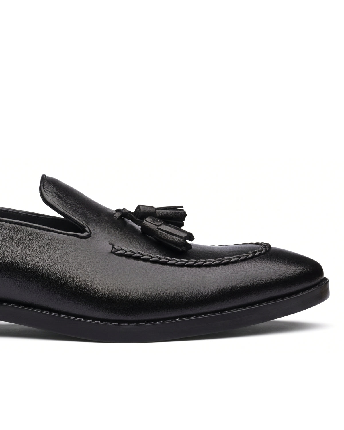 Lorenzo Tassel Loafers | Obsidian Black