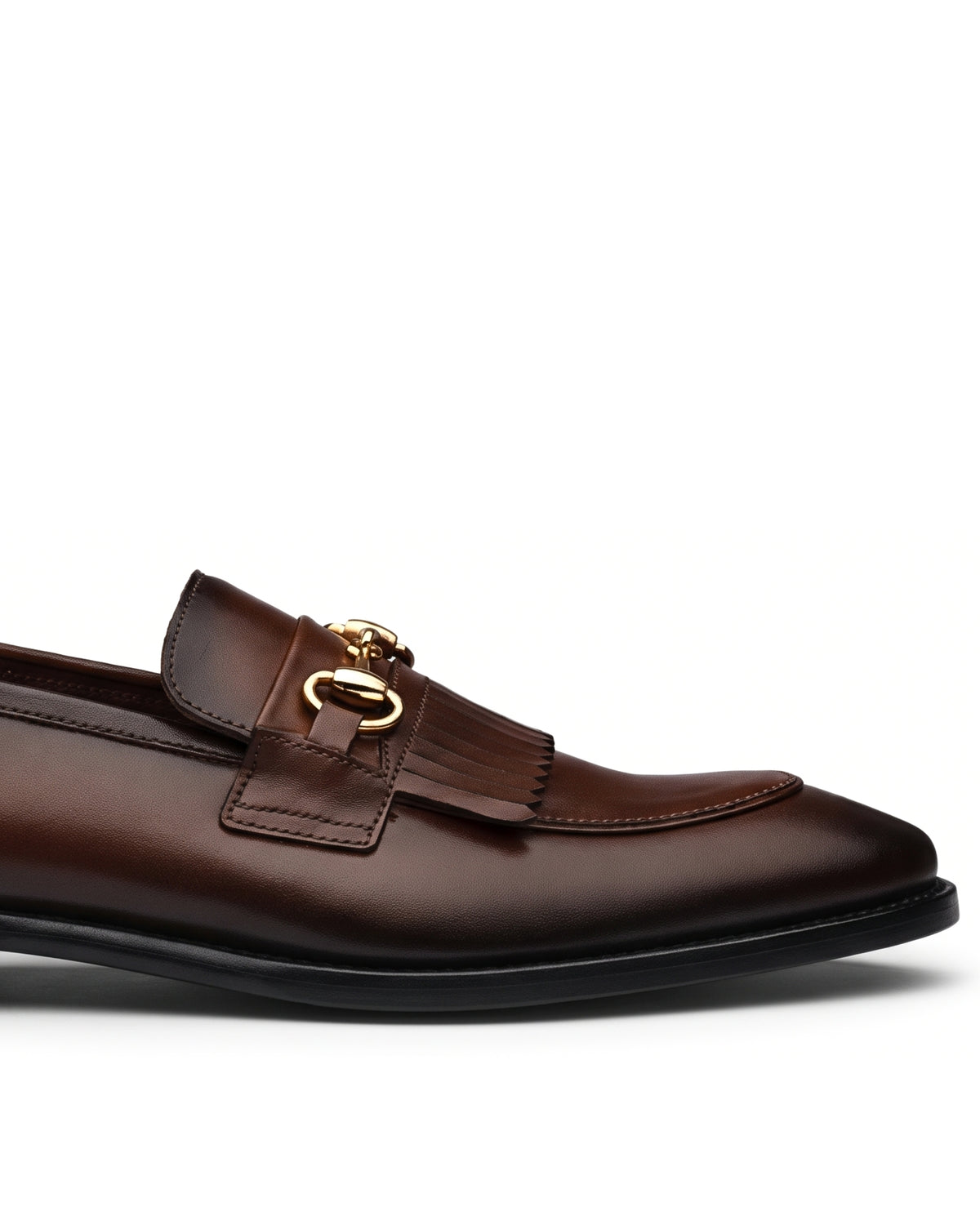 Cavaliere Fringed Horsebit Loafers | Espresso Brown