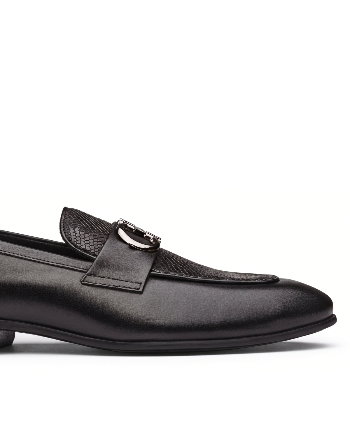Imperio Embossed Horsebit Loafers | Obsidian Black