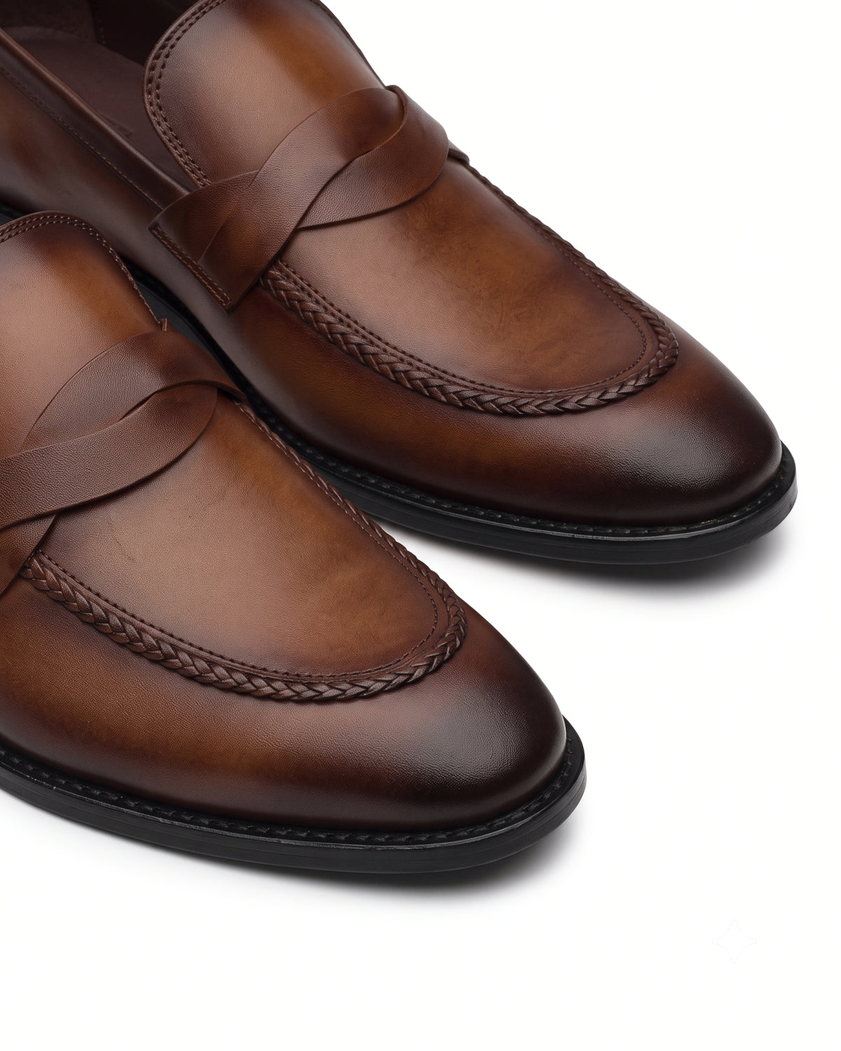Richard Penny-Strap Loafers | Cognac Brown, additional detail view