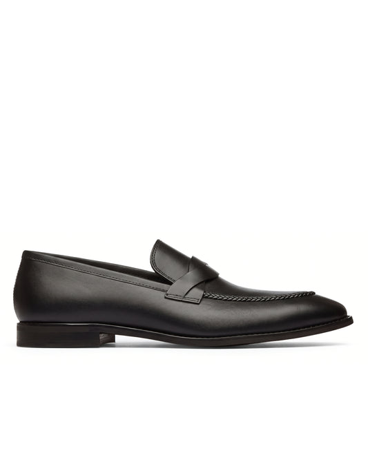 Richard Penny-Strap Loafers | Obsidian Black, side profile