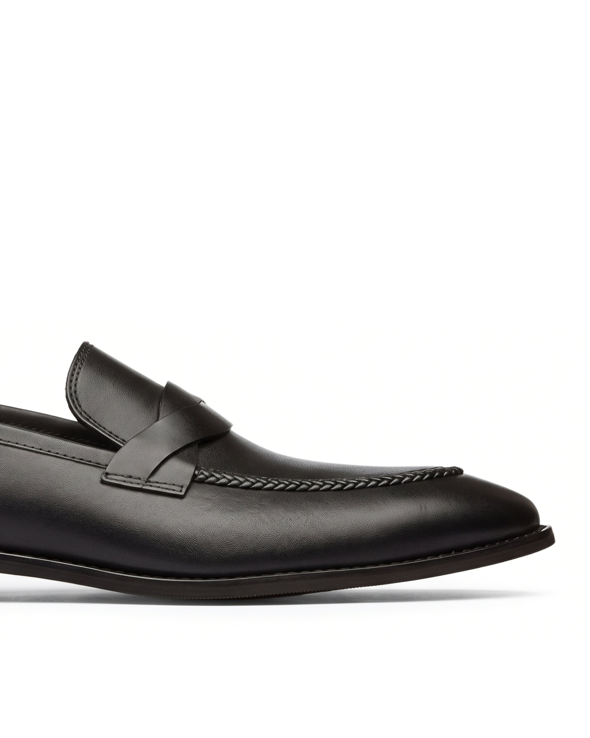 Richard Penny-Strap Loafers | Obsidian Black, close side view