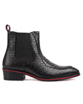 Romano Crocodile-Embossed Chelsea Boots | Obsidian Black