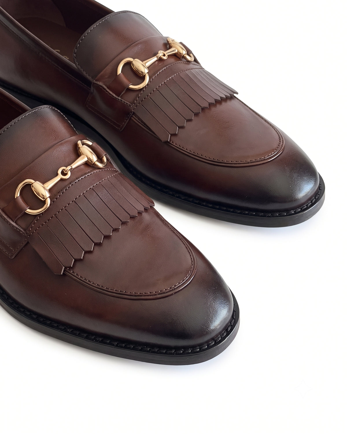 Cavaliere Fringed Horsebit Loafers | Espresso Brown
