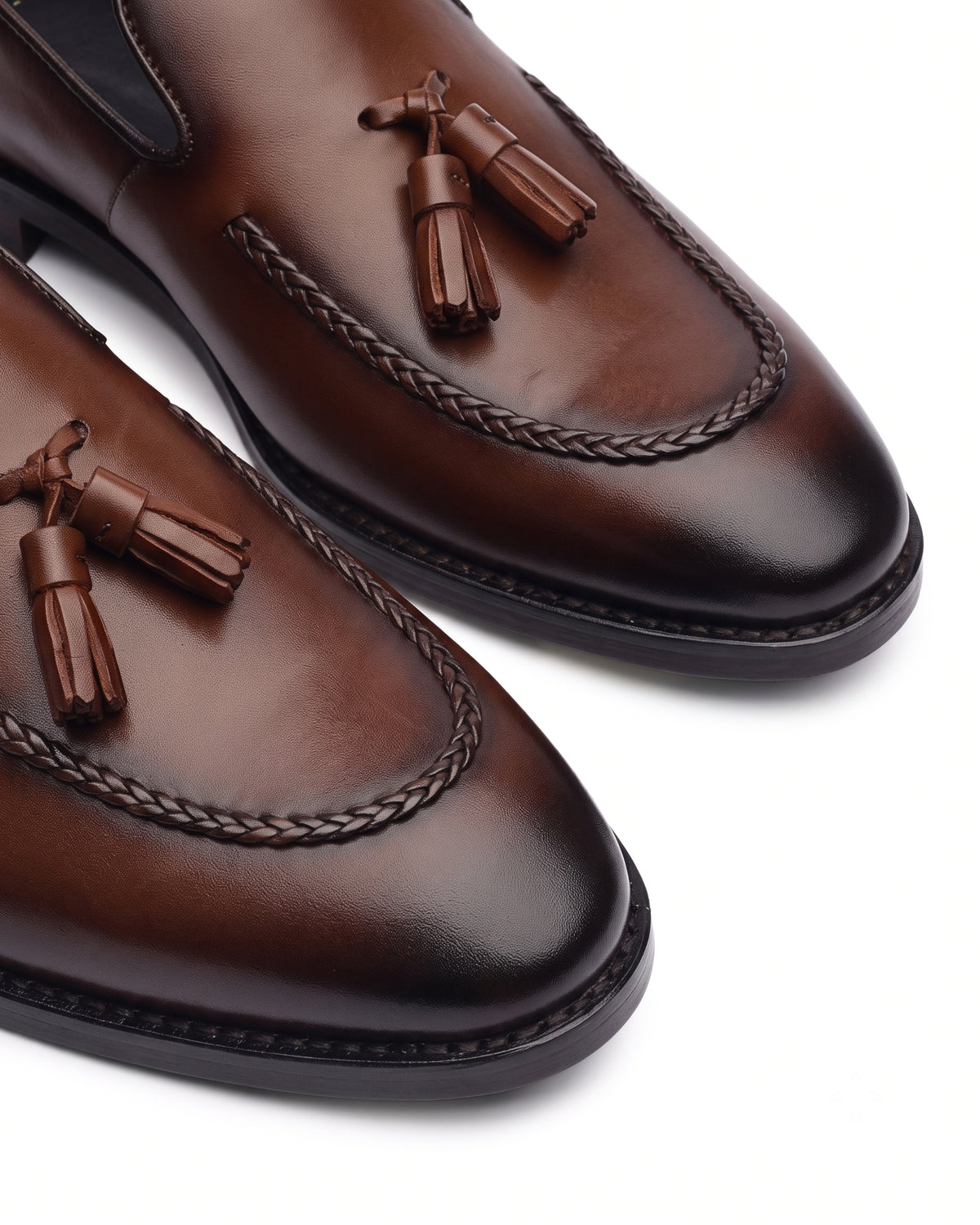 Lorenzo Tassel Loafers | Mahogany Brown