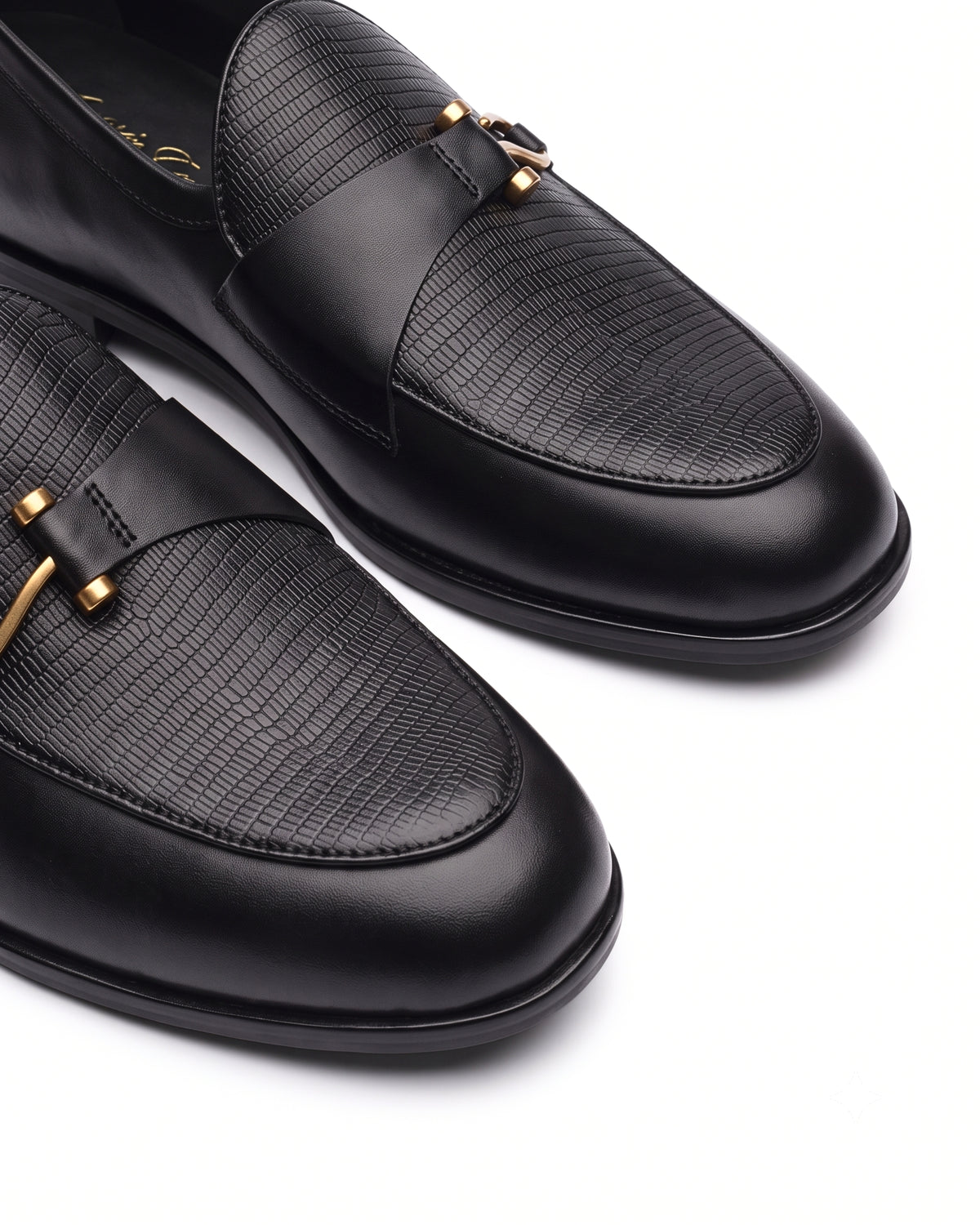 Bellagio Textured Horsebit Loafers | Obsidian Black