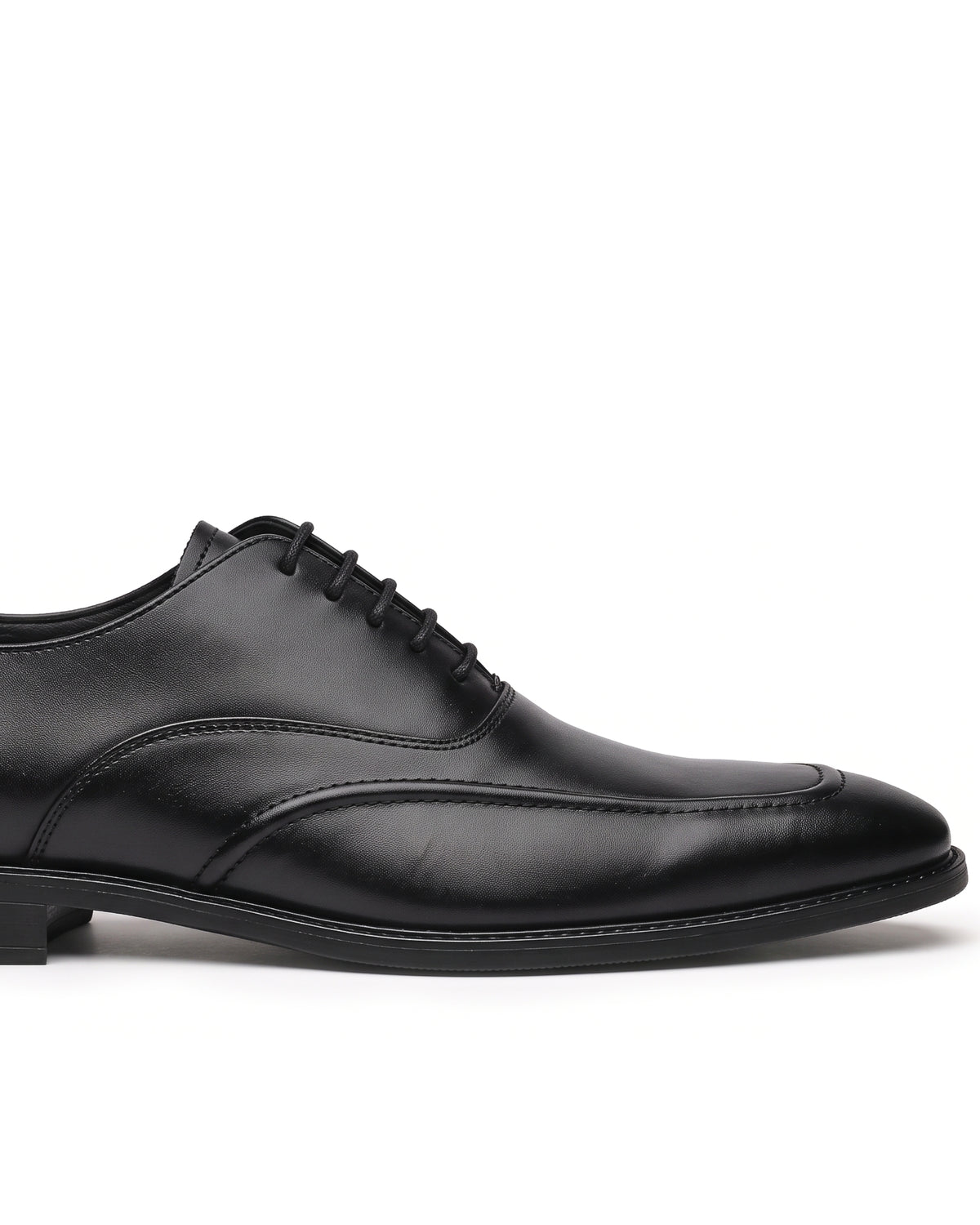 Signore Signature-Stitch Oxford Shoes | Obsidian Black