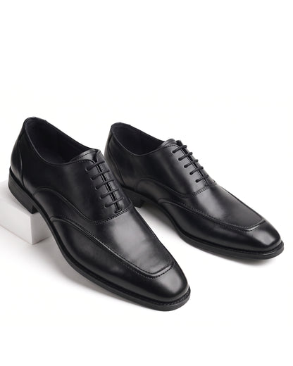 Signore Signature-Stitch Oxford Shoes | Obsidian Black