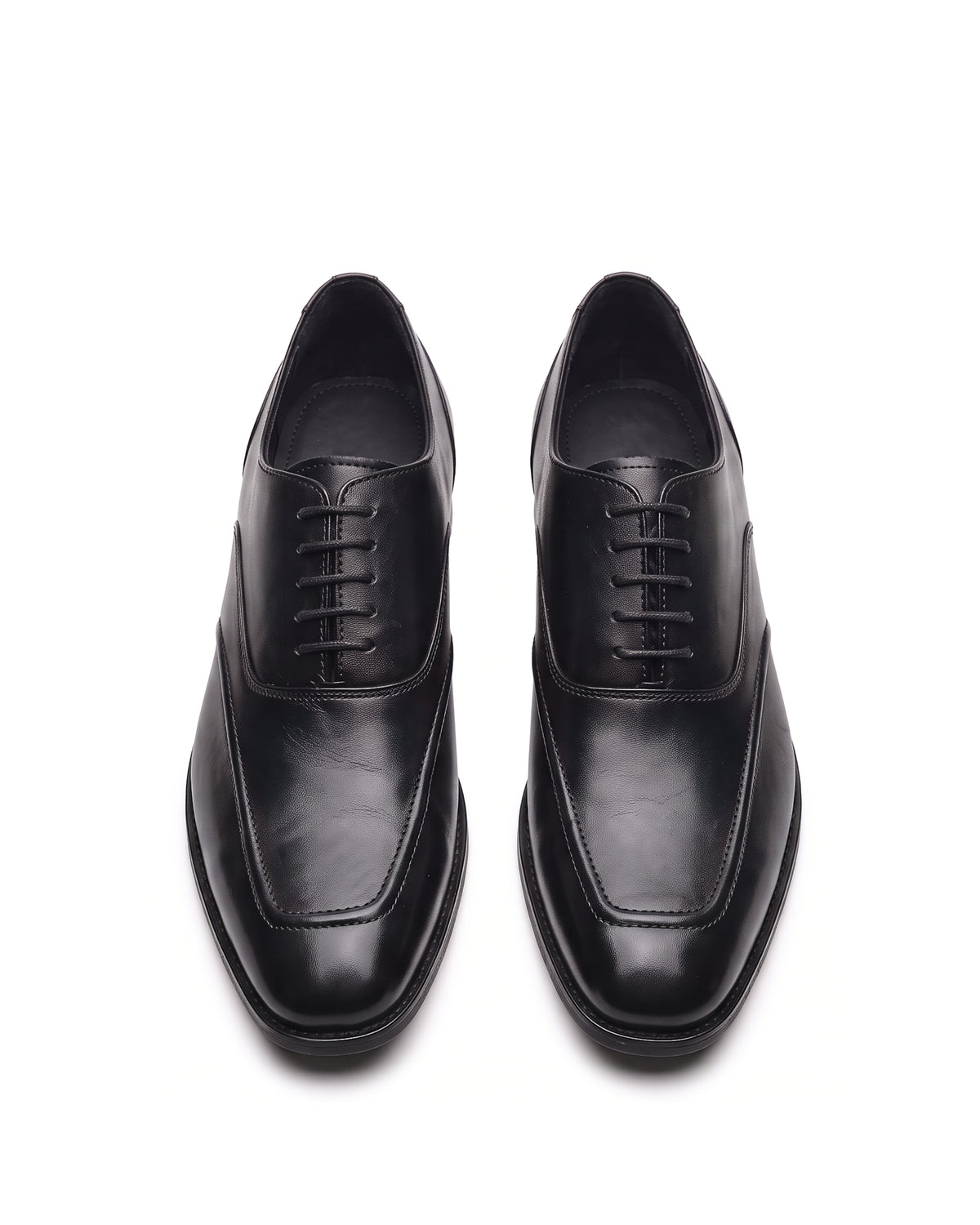 Signore Signature-Stitch Oxford Shoes | Obsidian Black