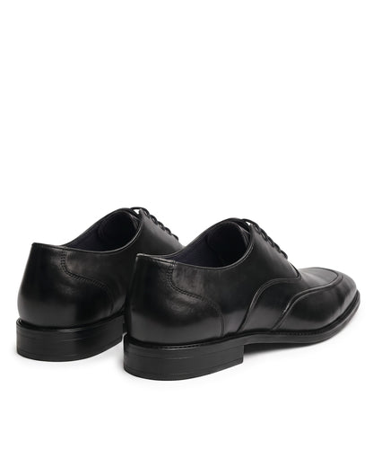Signore Signature-Stitch Oxford Shoes | Obsidian Black