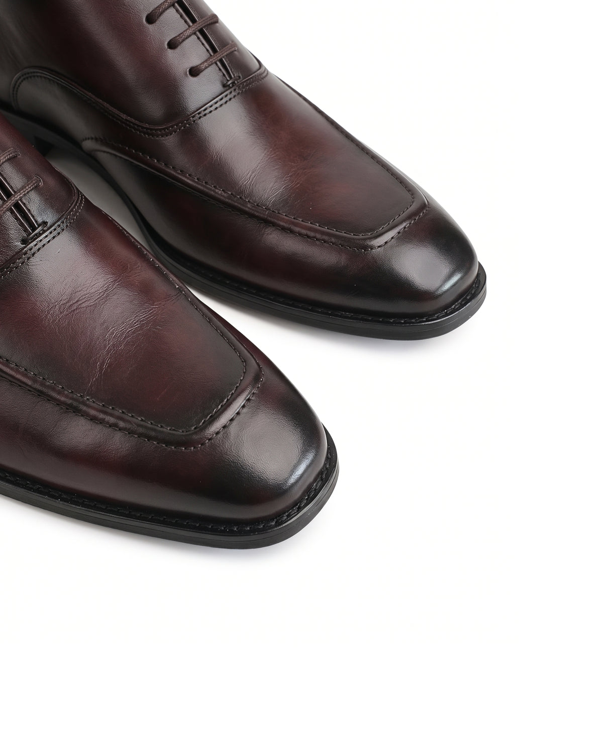 Signore Signature-Stitch Oxford Shoes | Royal Brown