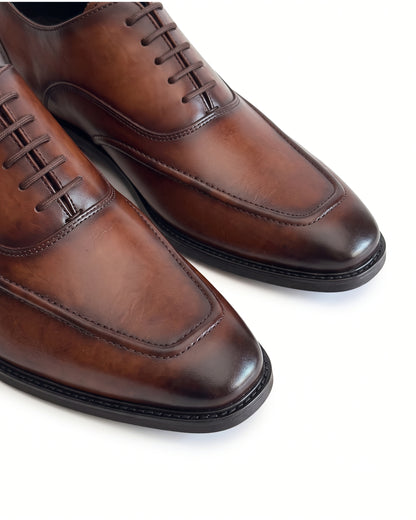 Signore Signature-Stitch Oxford Shoes | Tuscan Tan